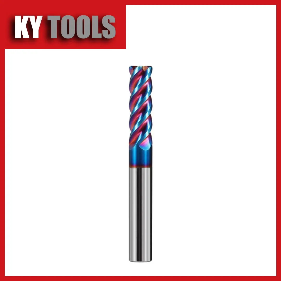 Corner radius carbide end mills compared with square end mills